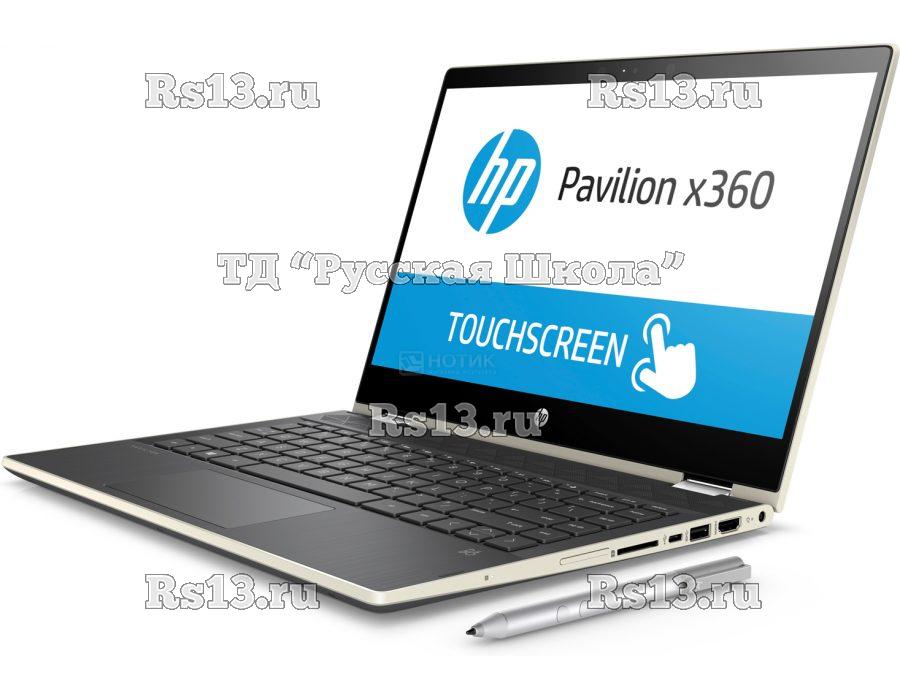 Ноутбук-трансформер HP Pavilion x360 14-cd0021ur, 14", IPS, Intel Core i5 8250U 1.6ГГц, 4Гб, 256Гб SSD, nVidia GeForce Mx130 - 2048 Мб, Windows 10, 4MS06EA, золотистый