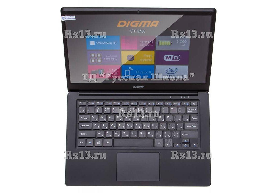 Ноутбук DIGMA CITI E400, 14.1", IPS, Intel Atom X5 Z8350 1.44ГГц, 4Гб, 32Гб SSD, Intel HD Graphics 400, Windows 10, ES4003EW, черный