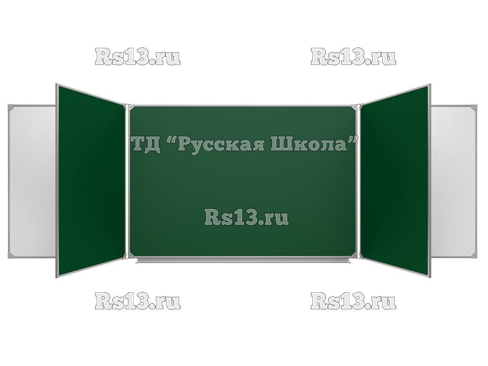 Доска аудиторная 5-элементная ДК54к (340*100 Мел/Маркер, Зеленая/Белая)