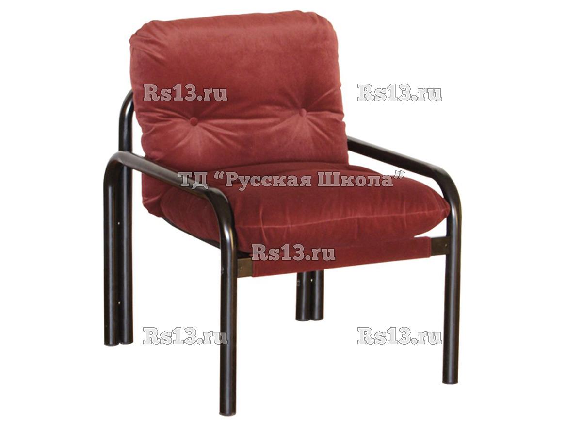 Диван-кресло со съемными подушками (на  круглой трубе, флок)