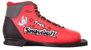 Ботинки лыжные TREK Snowball ИК (красный, лого черный)