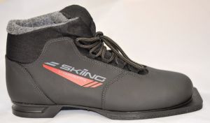 Ботинки лыжные ТРЕК Skiing НК NN75 (черный, лого серый)