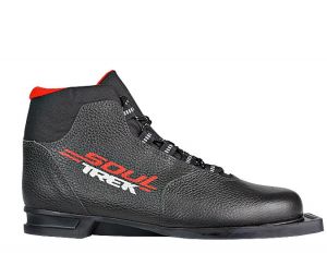 Ботинки лыжные ТРЕК Soul НК NN75 (черный, лого красный)