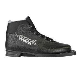 Ботинки лыжные ТРЕК Soul НК NN75 (черный, лого серый)