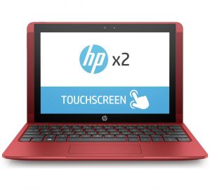 Ноутбук-трансформер HP X2 Detachable 10-p004ur, 10.1", IPS, Intel Atom X5 Z8350 1.44ГГц, 4Гб, 64Гб eMMC, Intel HD Graphics 400, Windows 10, Y5V06EA, красный