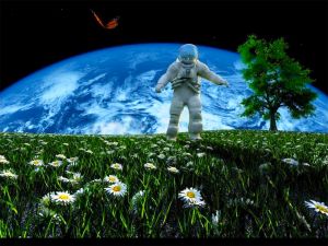 Флуоресцентная фибероптическая картина "Космос"