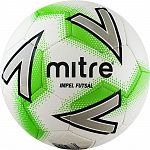 Мяч футзал. "MITRE Futsal Impel" арт.A0029WC5, р.4,30 пан. ПВХ, руч.сш, бел-зел-сер