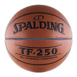 Мяч баскетбольный "SPALDING TF-250 All Surface" р.7, арт.74-531z, 8 панелей, полиуретан-композит, бут.камера, коричнево-черный