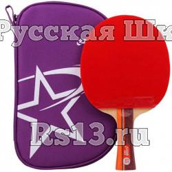 Ракетка для н/т DHS T2002, 2** звезды, для тренировок, накладка 2,2 мм, кон. ручка