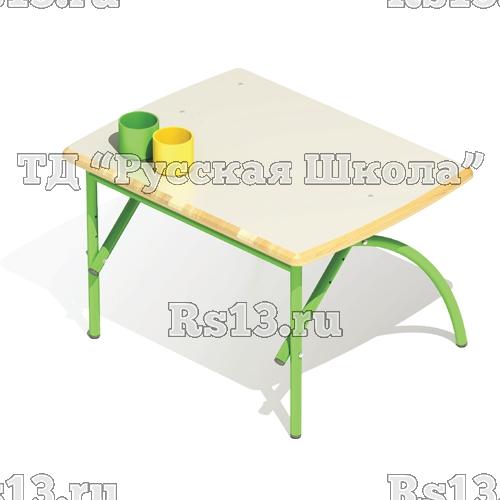 Стол регулируемый «Бамбуча» одноместный, столешница фанера, с 1 по 3 м/к зеленый RAL 6018