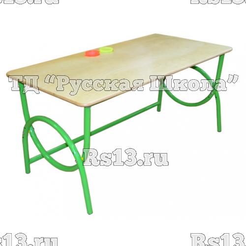 Стол регулируемый «Бамбуча» двухместный, столешница массив, с 1 по 3 м/к зеленый RAL 6018
