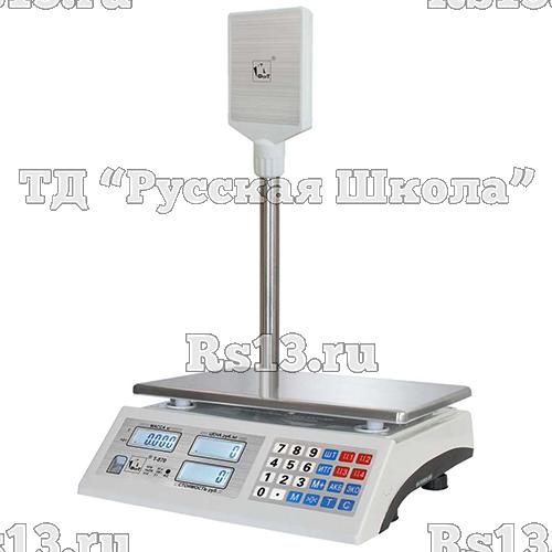 Весы торговые со стойкой ФорТ Т-Т 870B ТРЕЙД 15 кг (335х115х390мм, платф. 230х330 мм)