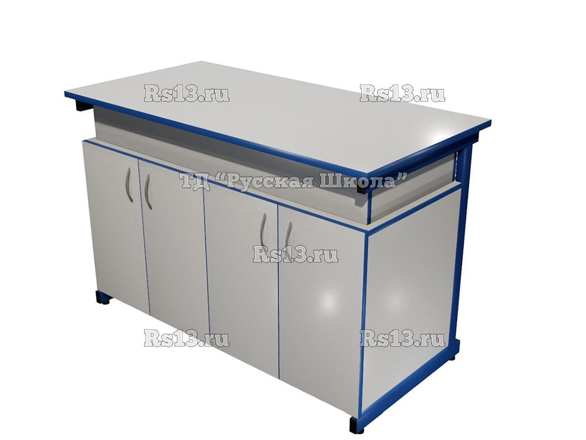 Стол лабораторный «ЛАБ21» на МК со встроеной тумбой (для кабинетов: физики, химии, биологии)