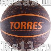 Мяч баск. любит. "TORRES TT" арт.B00127, р.7, износостойкая резина, нейлоновый корд, бутиловая