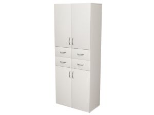 Шкаф ЭКО25М8 широкий закрытый 4 ящика (кор. Белый)