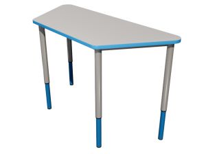 Стол трапеция регулируемый (ст. Серая, кр. Голубая, мк. Серый/Голубой)