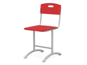 Стул ДЖЕТ ученический (пластик Plywood) нерегулируемый (гр. 6, ц. Красный, мк. Серый)